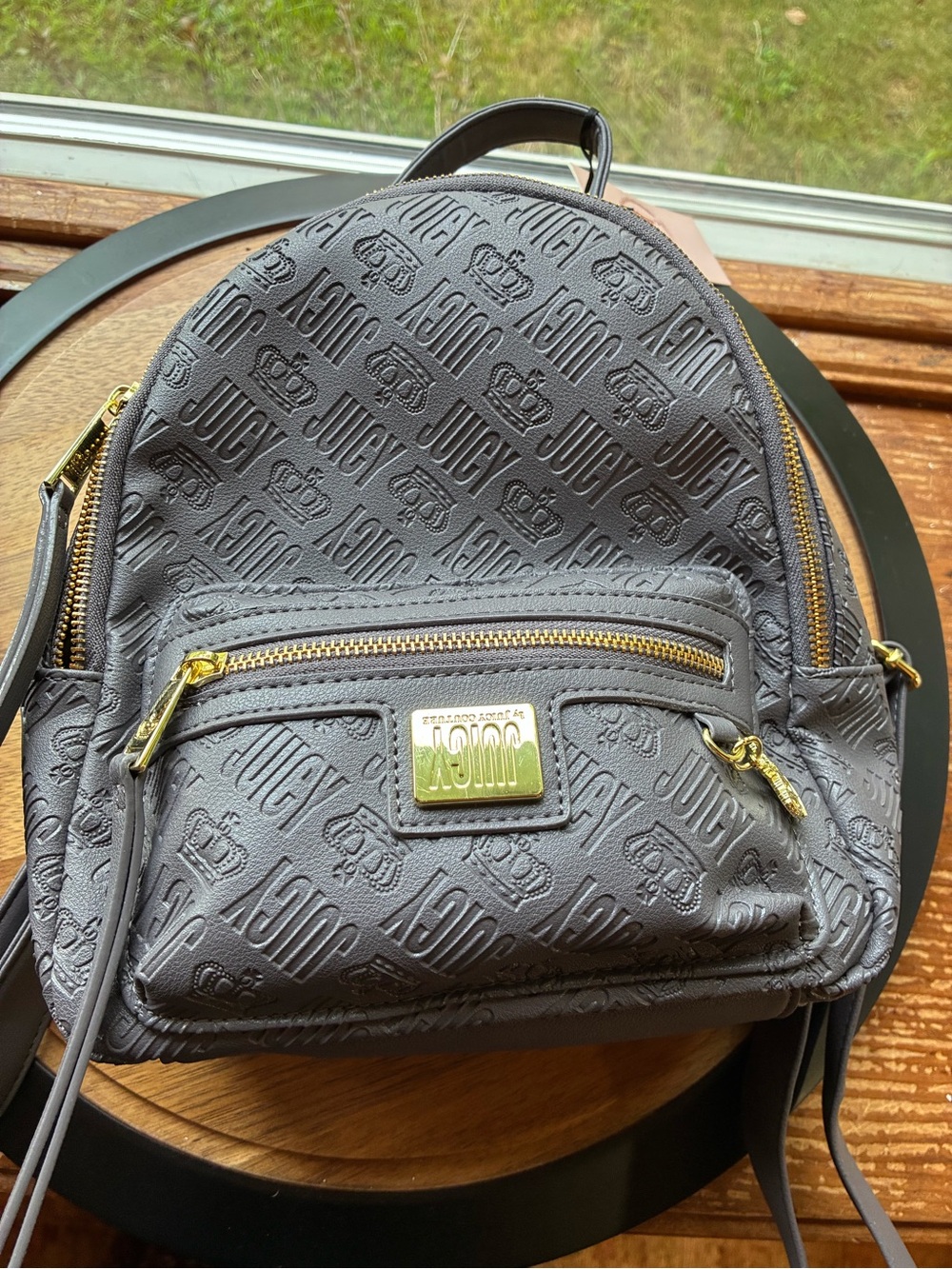 NWT Juicy Couture Crowd Pleaser Backpack Gray Rabbit Color Rare Error PLS READ